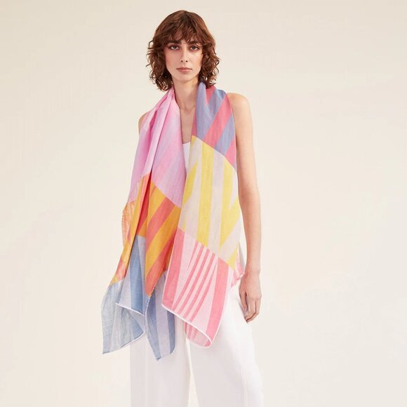 NWOT! Traits Paris Frioul N° 1 Silk and Cotton Scarf - Picture 3 of 9